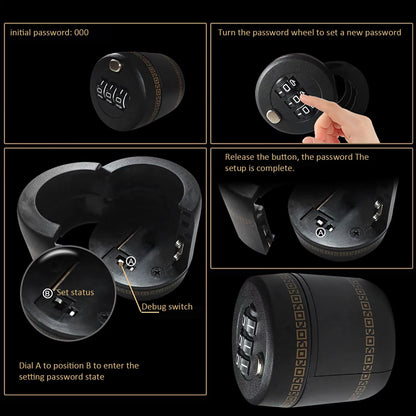 Wine Bottle Password Lock Combination Lock Wine Stopper Not Exposed to Children Lock Wine Cover Lock Wine Bottle Lock